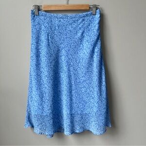Vintage Skirt Women's Medium Blue Dainty Floral Spring 90s Country Feminine